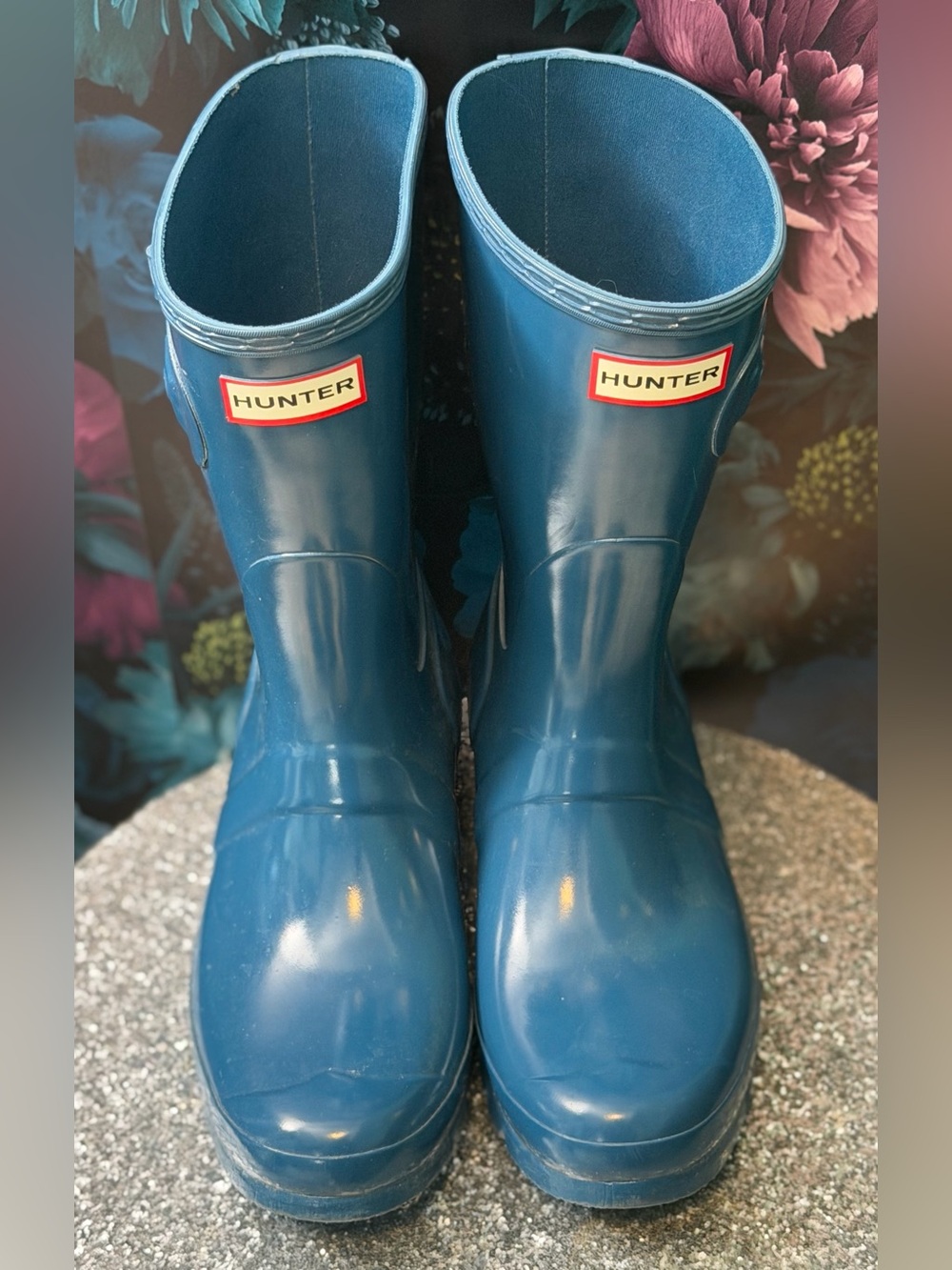 ☔️✨Brand New Teal Gloss Hunter Boots